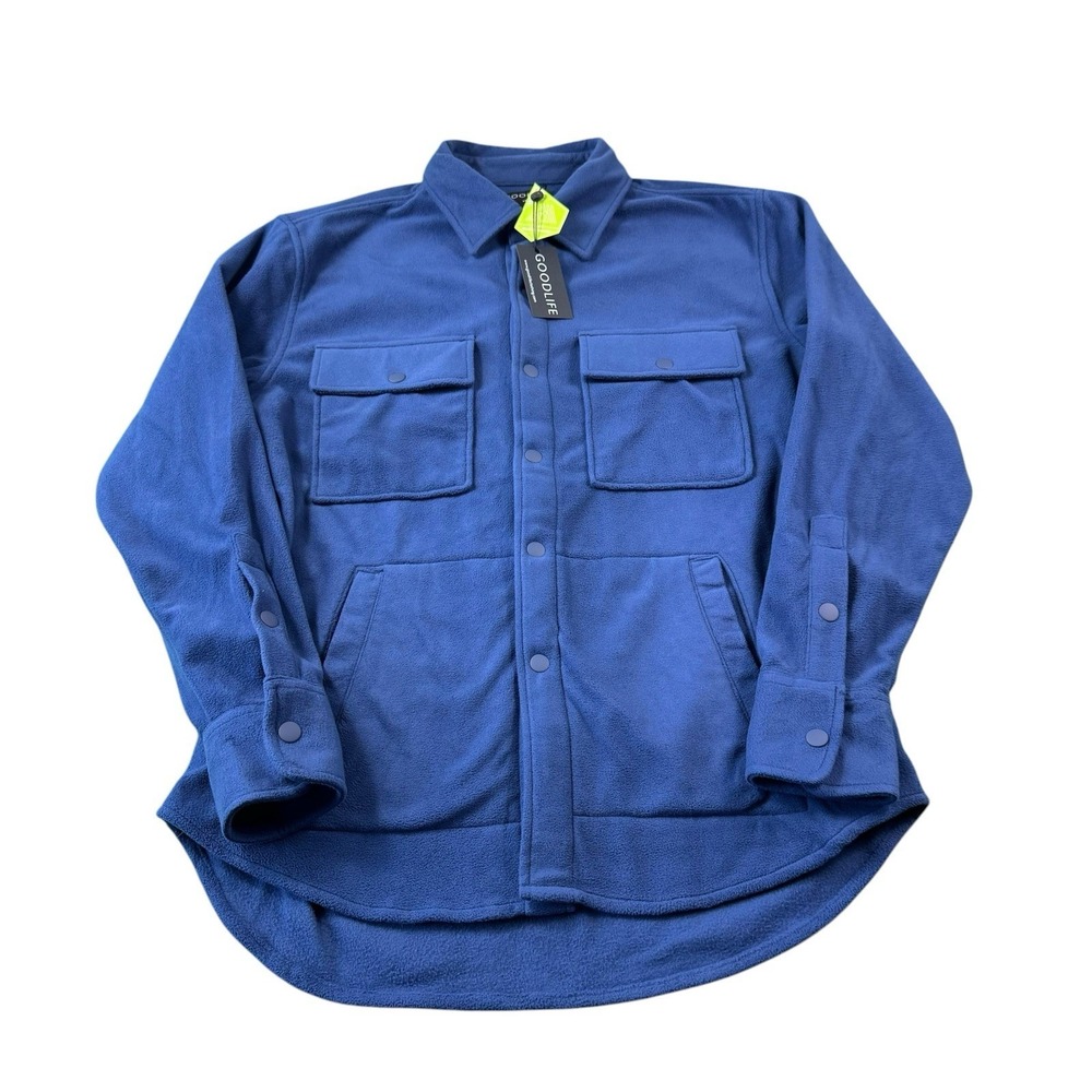 Goodlife Blue Dual Pocket Utility Snap Fleece Short Size Small NWT 178$ Polartec